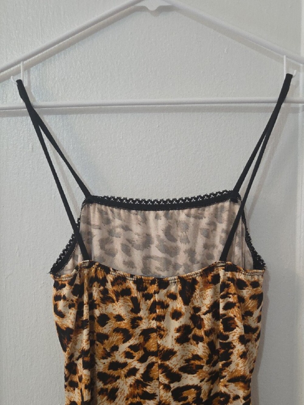 Leopard Print Slip Dress in Brown Medium - Picture 3 of 9